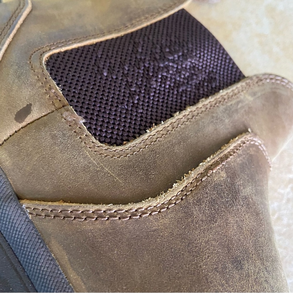 Xero Shoes Ridgeway Chelsea ankle Boot brown tan 8.5 barefoot full grain leather - Picture 8 of 9